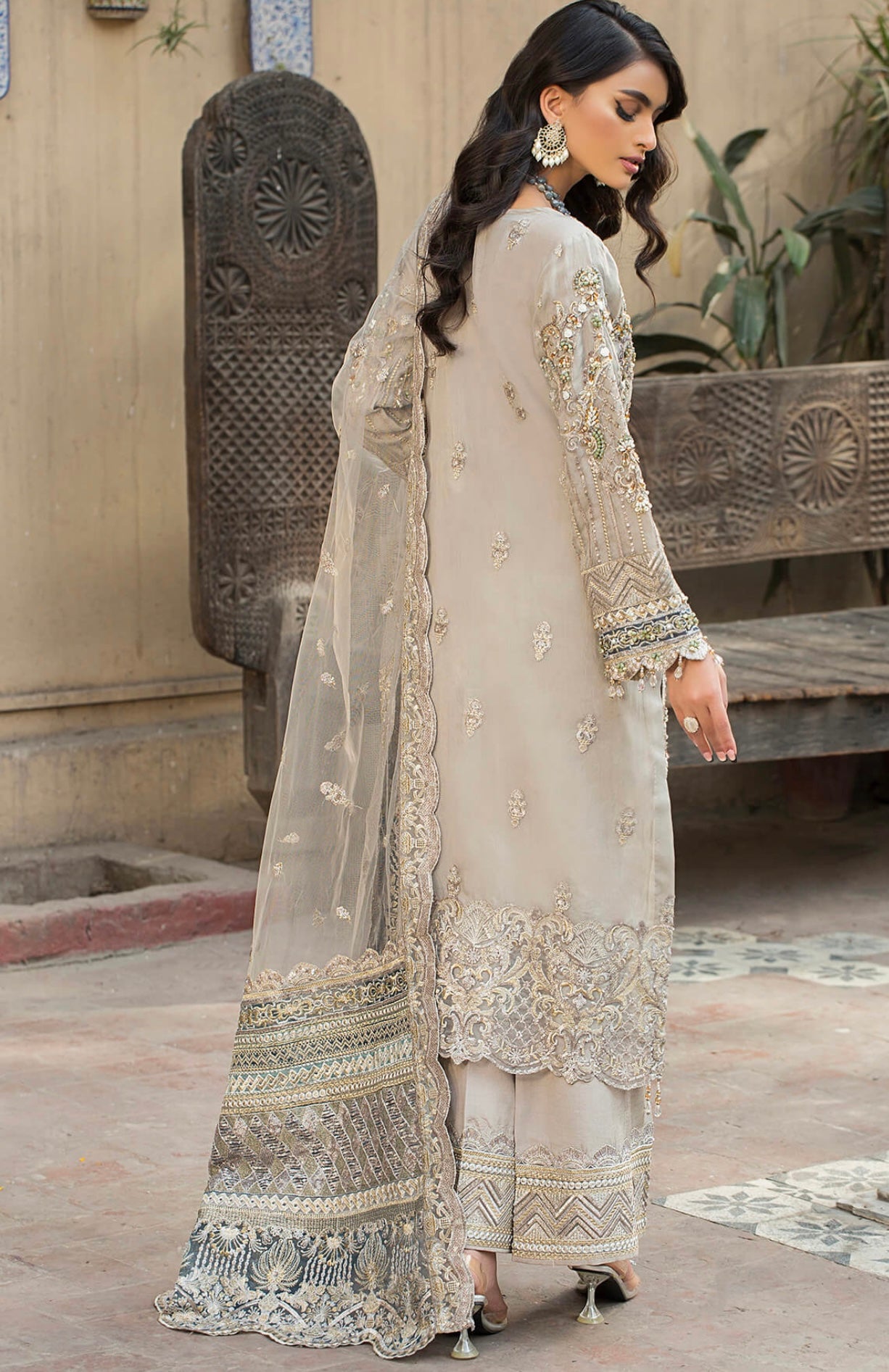 SIMRANS LUXURY Premium Embroidered 3 Piece Lilac Wedding Outfit LCR:9013
