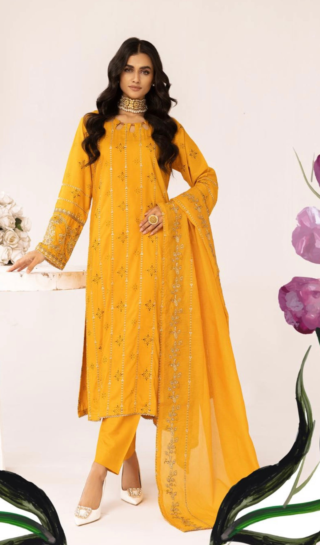 SIMRANS Muskari Embroidered 3PC Readymade SIMM0204