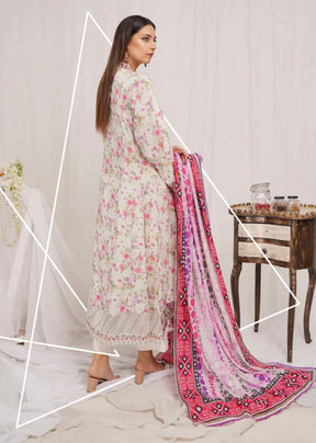 Munira Digital Print Linen readymade Outfit with Barosia Dupatta MSL3