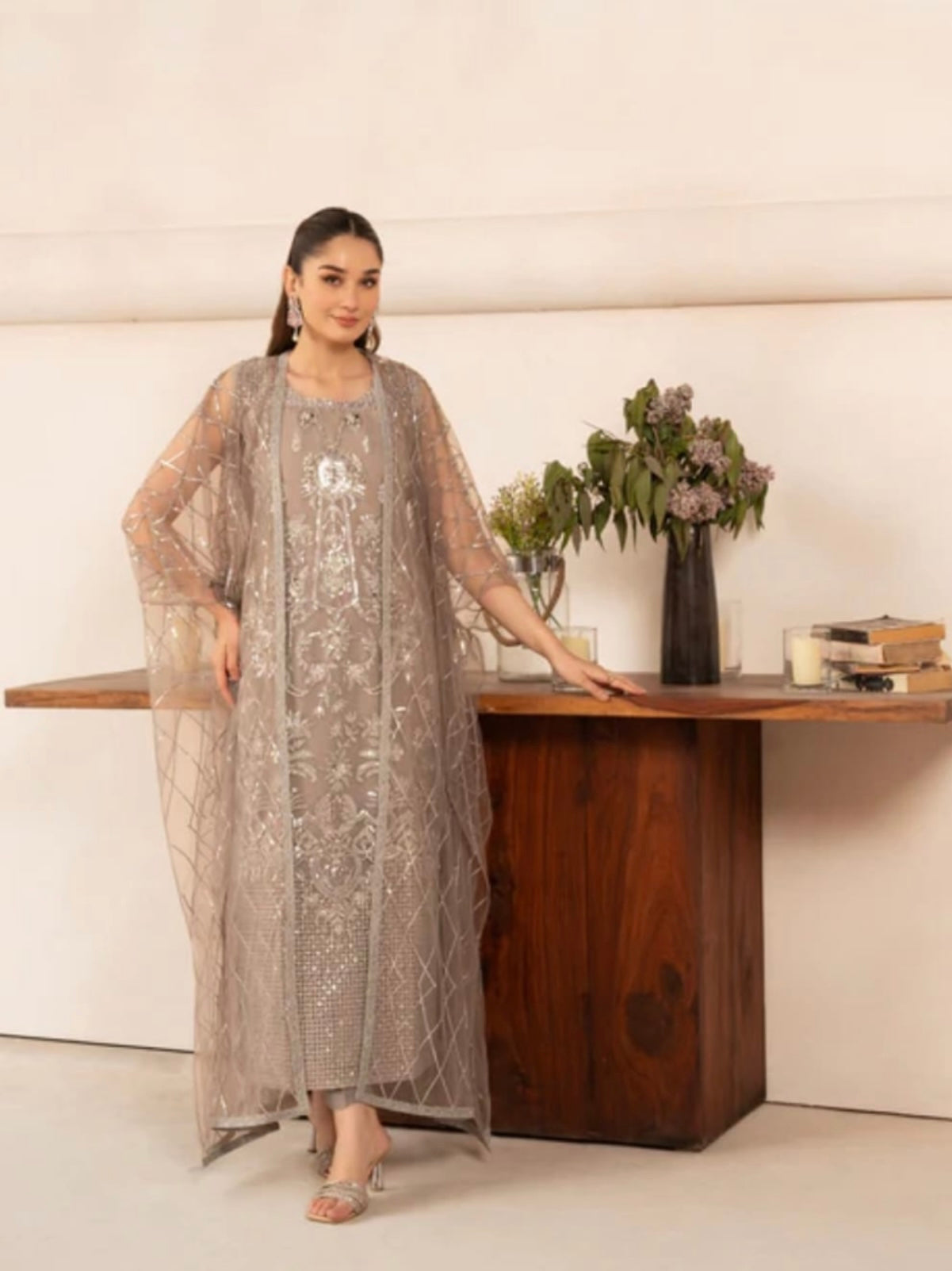 SIMRANS Aik Atelier Formal Embroidered Chiffon 3 Piece Dress ASC-3257