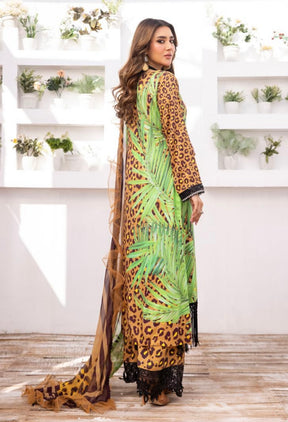 SIMRANS ‘M PRINTS’ | EMBROIDERED LINEN 3PC READYMADE | SMP308