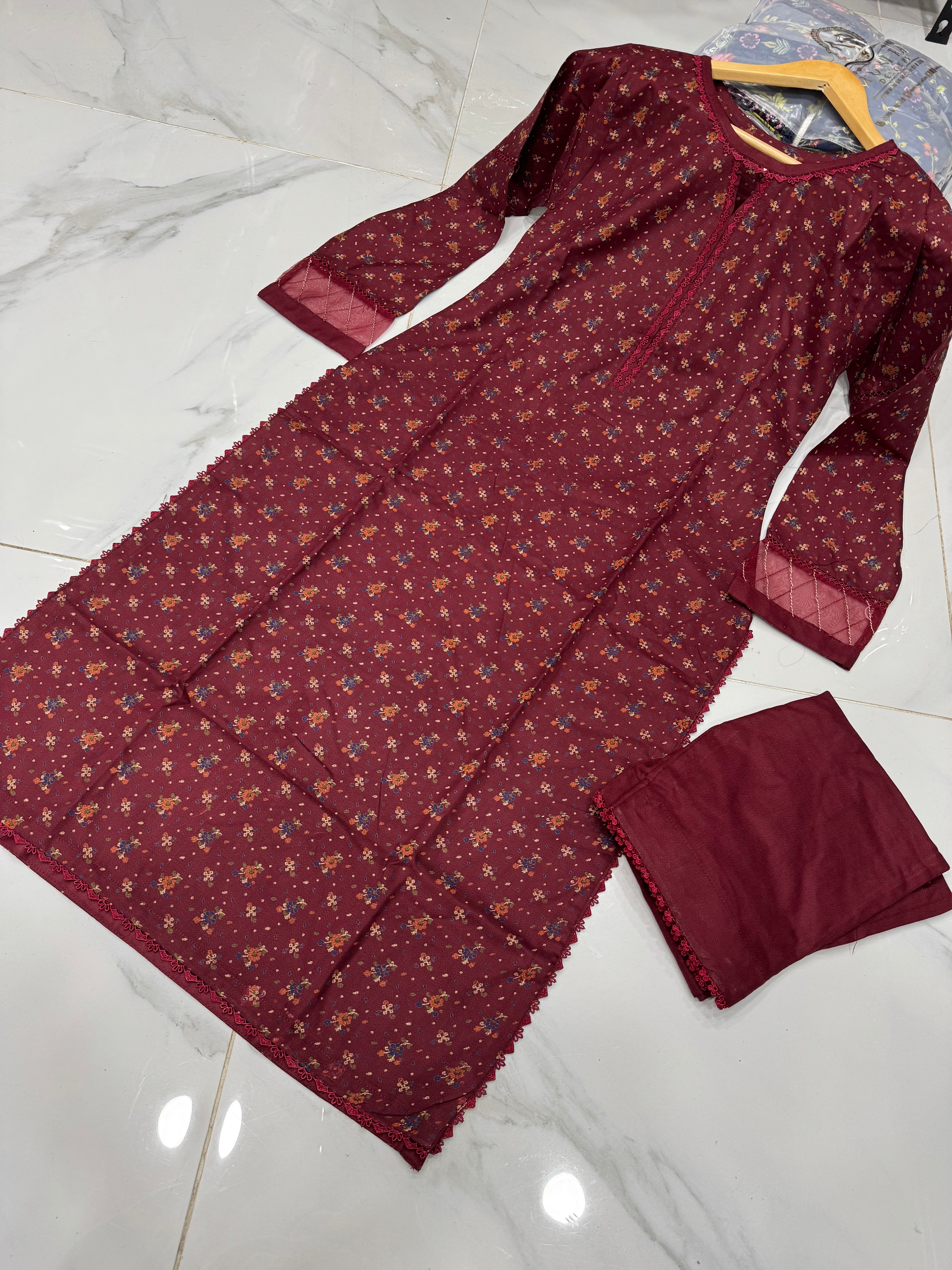 IZEL 2PC DIGITAL PRINTED DHANAK READYMADE SUITS -IZEL001