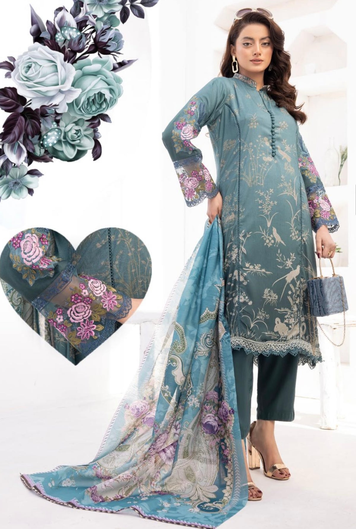 MB BY SIMRANS EMBROIDERED COLLECTION MBLS025