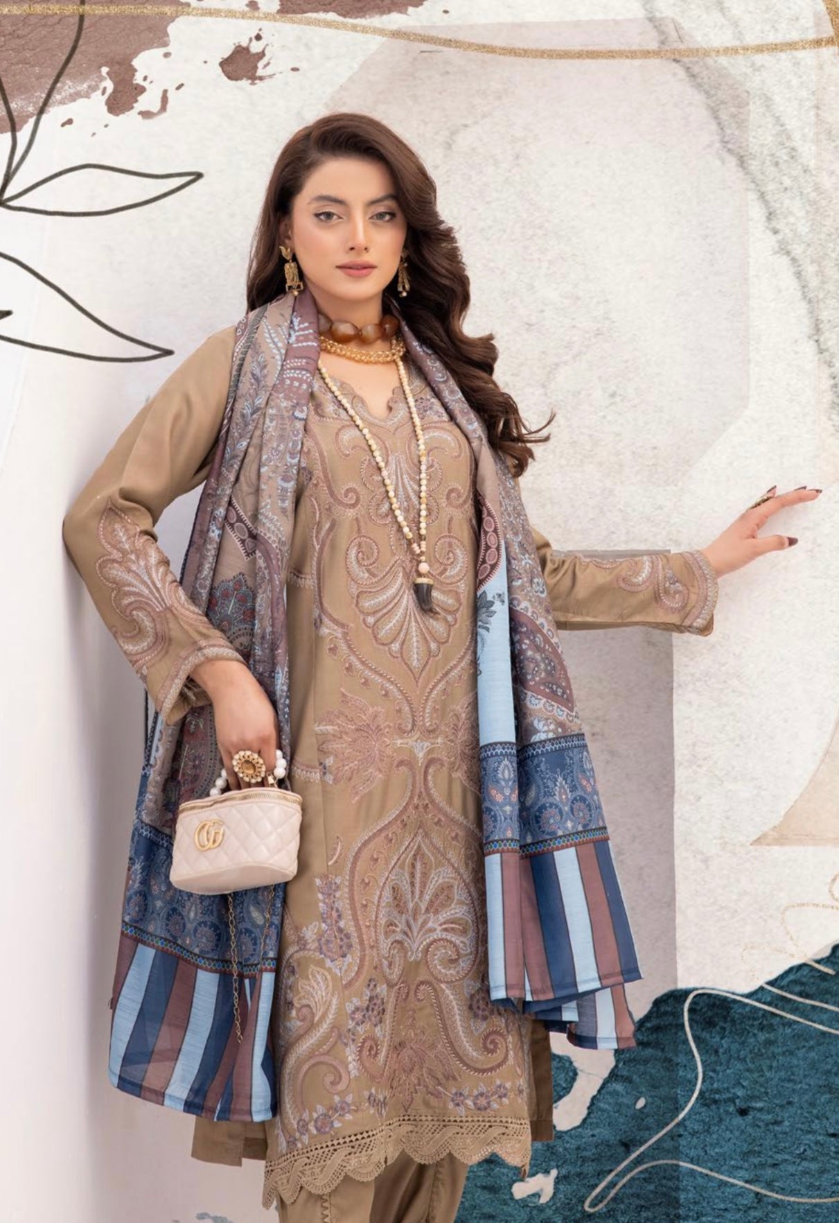 MB BY SIMRANS EMBROIDERED COLLECTION MBLS022