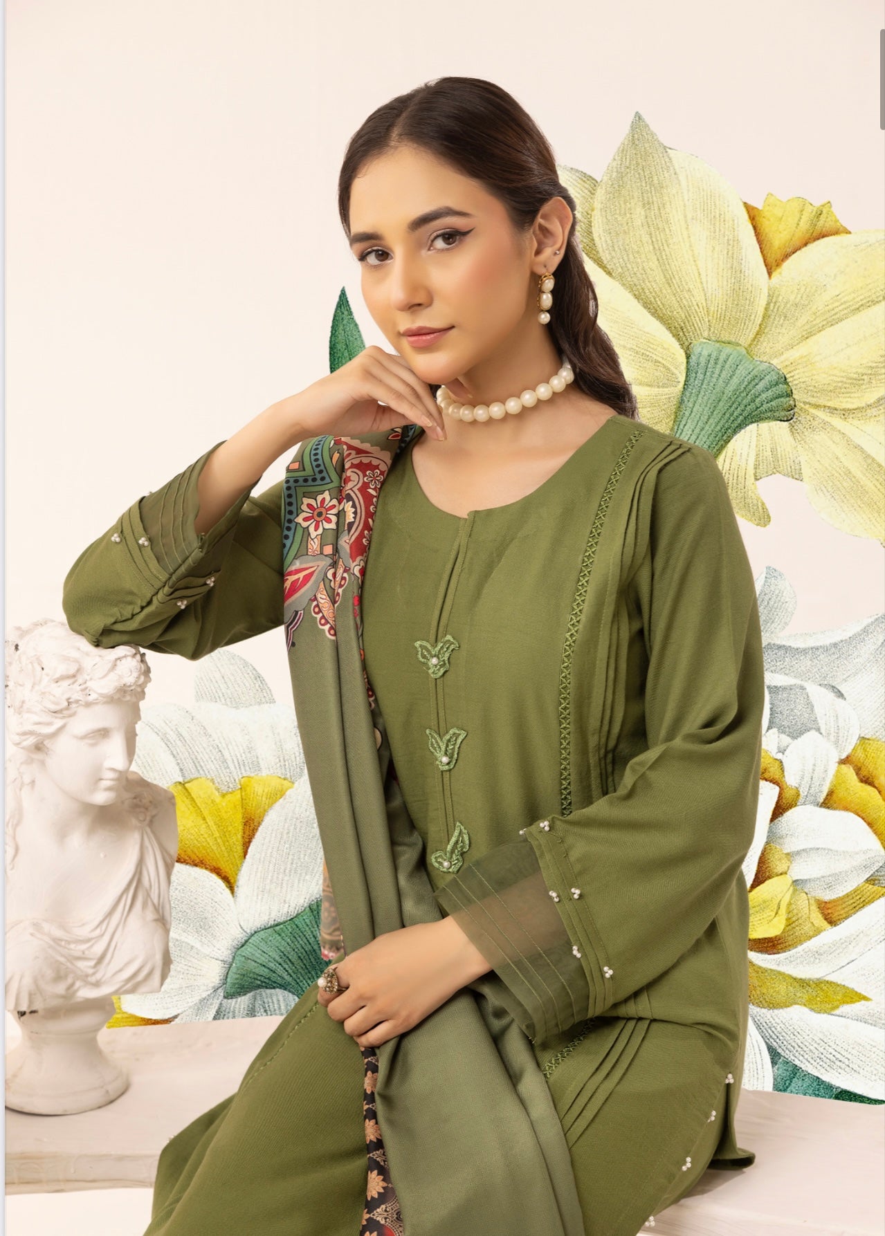 SOPHIA B BY SIMRANS DHANAK WITH WOOL 3PC READYMADE SDS421