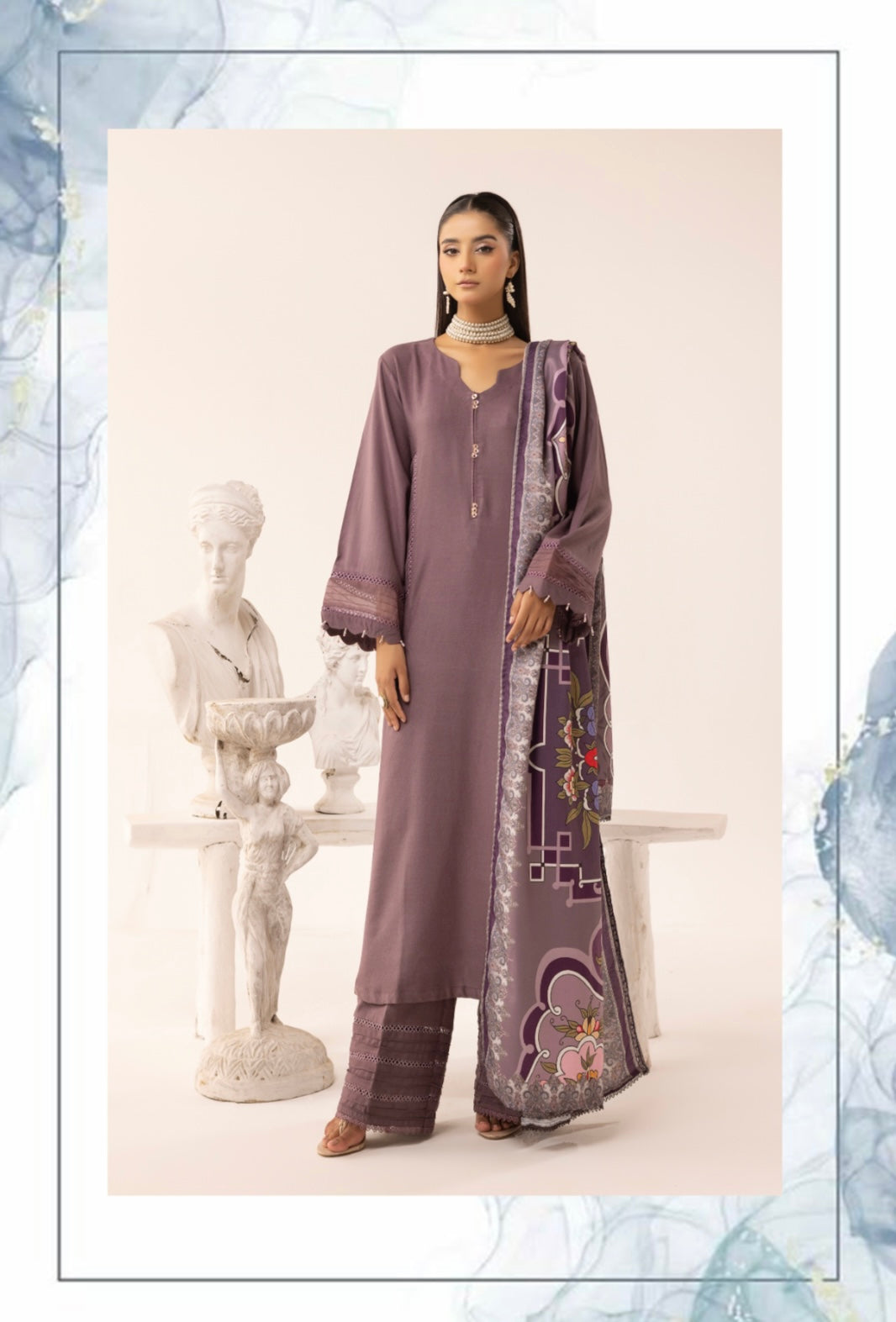 SOPHIA B BY SIMRANS DHANAK WITH WOOL 3PC READYMADE SDS422