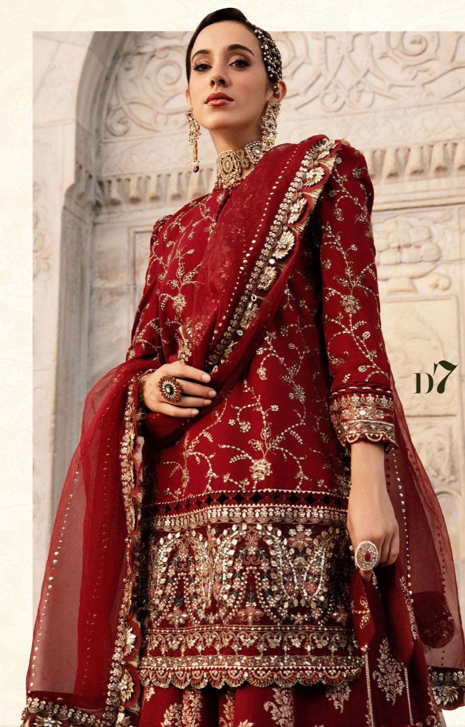 MARIA B sateen 3 Piece Embroidered Cotton Satiny Suit | CSS-807