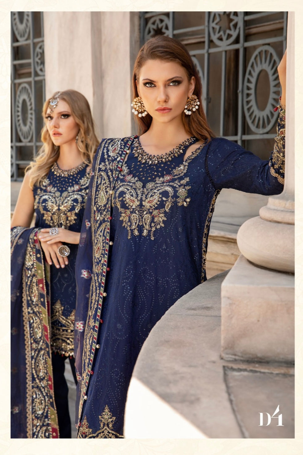 MARIA B sateen 3 Piece Embroidered Cotton Satiny Suit | CSS-804