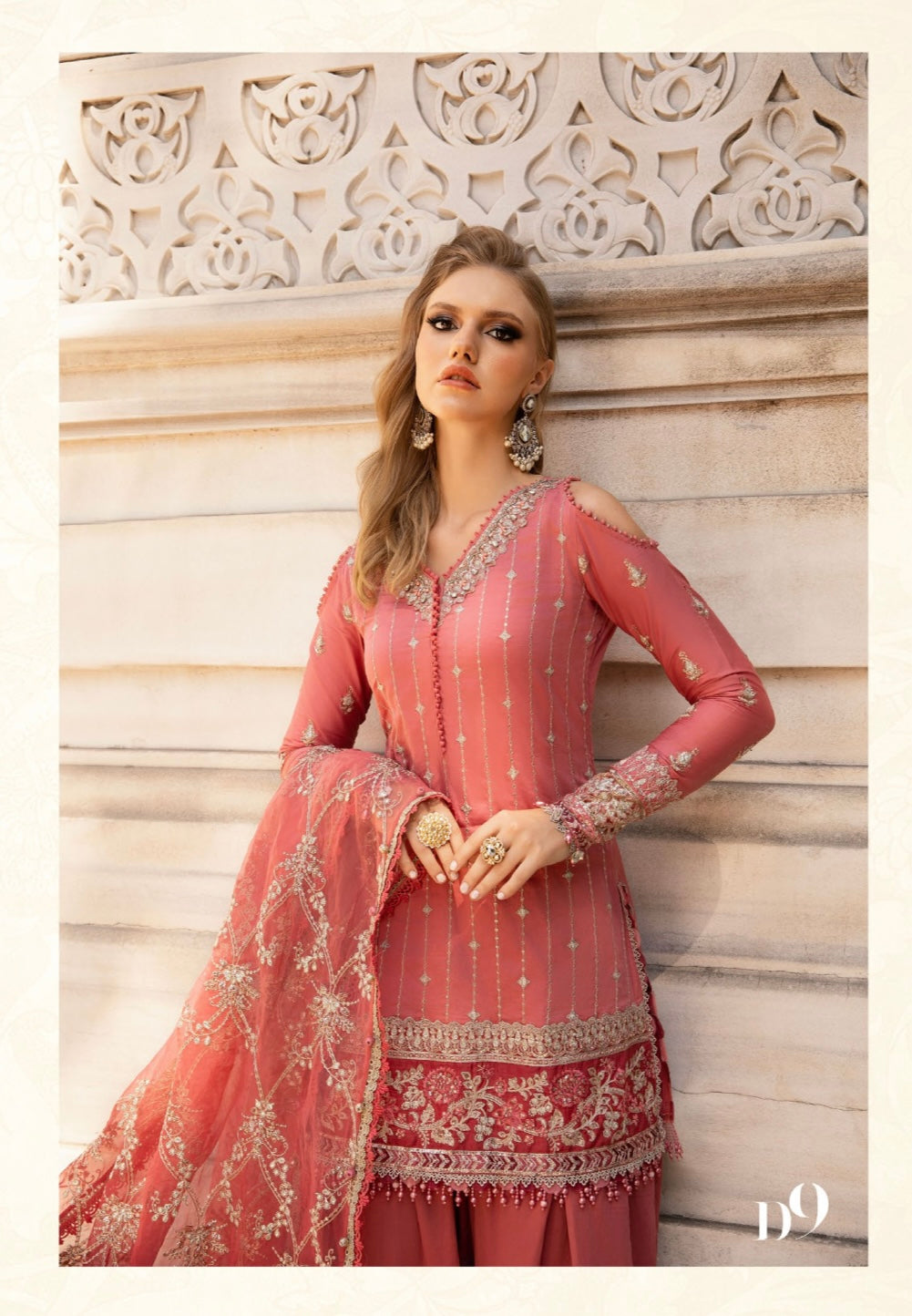 MARIA B sateen 3 Piece Embroidered Cotton Satiny Suit | CSS-809