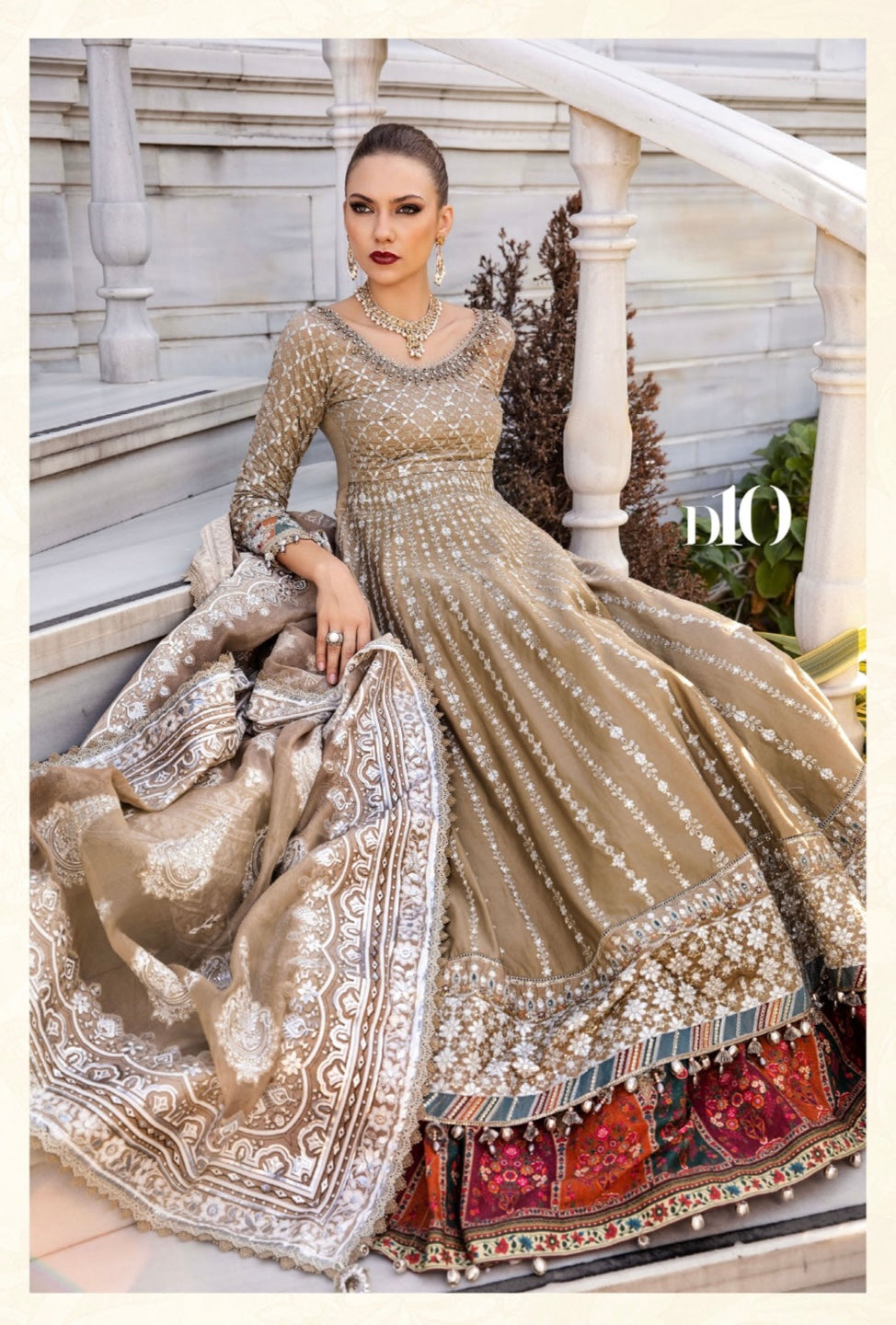 MARIA B sateen 3 Piece Embroidered Cotton Satiny Suit | CSS-810