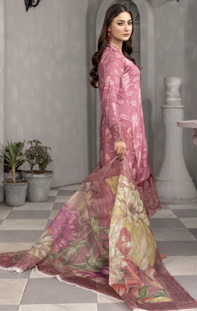 SIMRANS ‘NISA’ | EMBROIDERED LINEN 3PC READYMADE | SM390