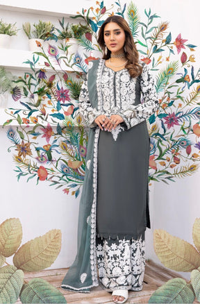 SIMRANS ‘YUMNA Z PRET’ | EMBROIDERED LINEN 3PC READYMADE | SM397