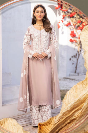 SIMRANS ‘YUMNA Z PRET’ | EMBROIDERED LINEN 3PC READYMADE | SM396