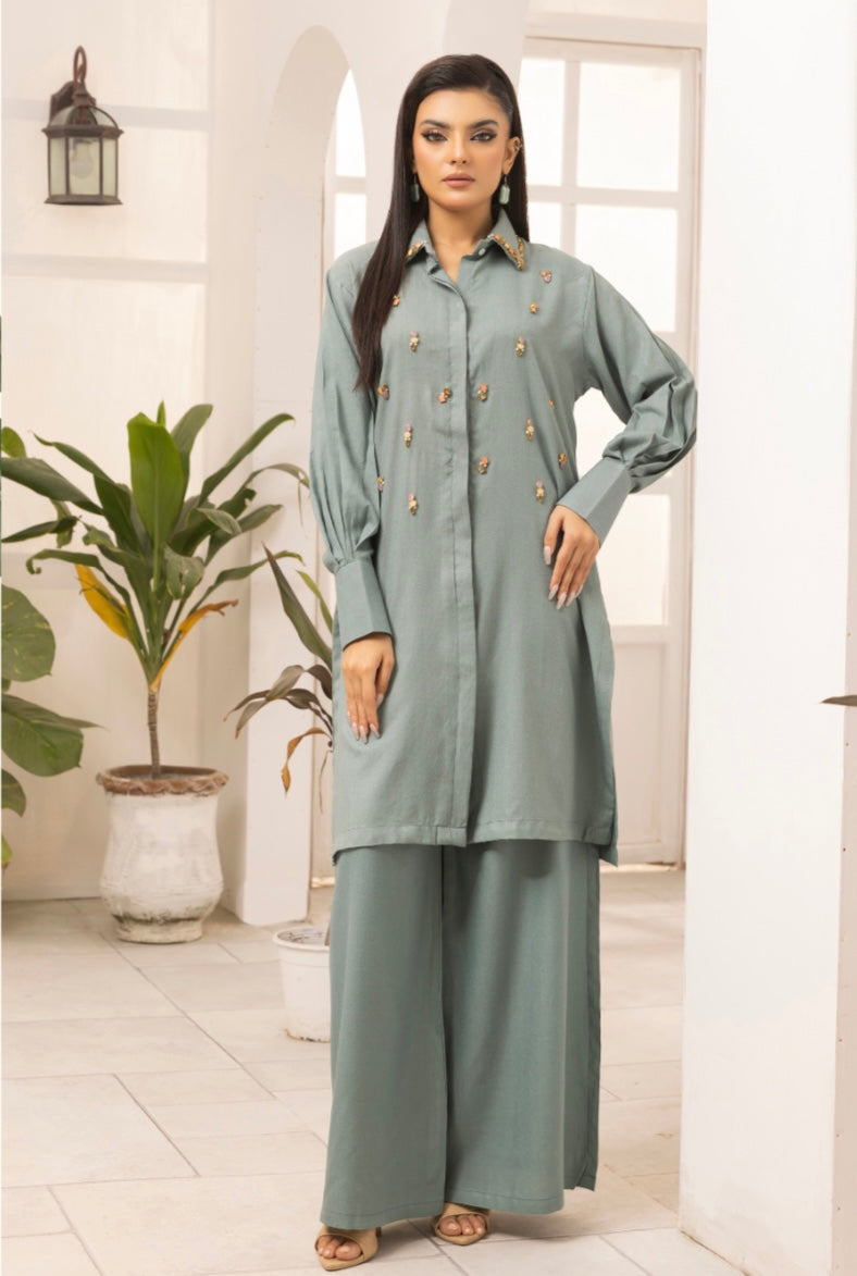 SIMRANS ZARA STONE WORK CO-ORDS 2PC READYMADE 003