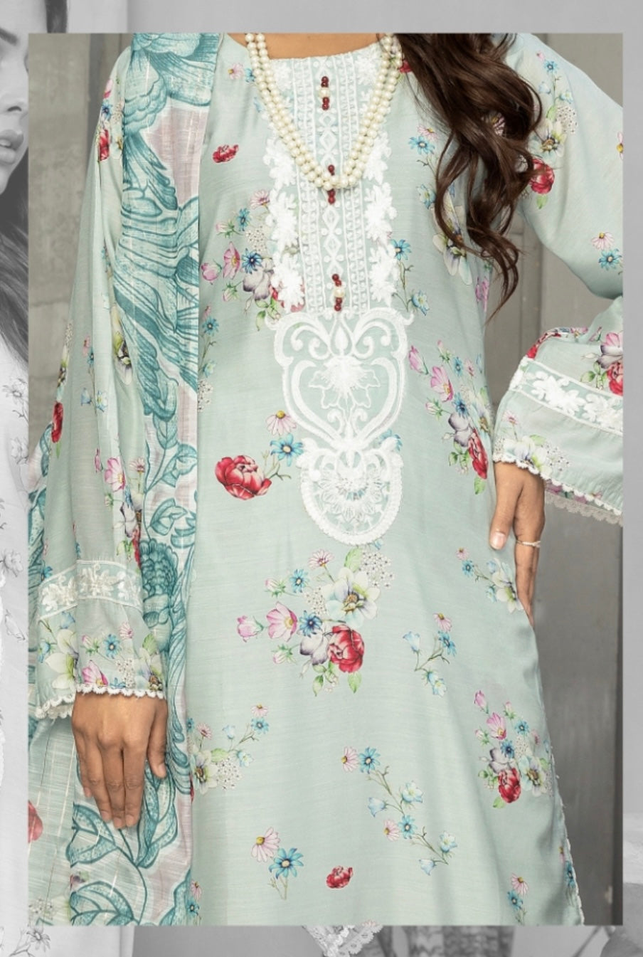 SEHAR BY SIMRANS | EMBROIDERED VISCOSE 3PC READYMADE | SV0133