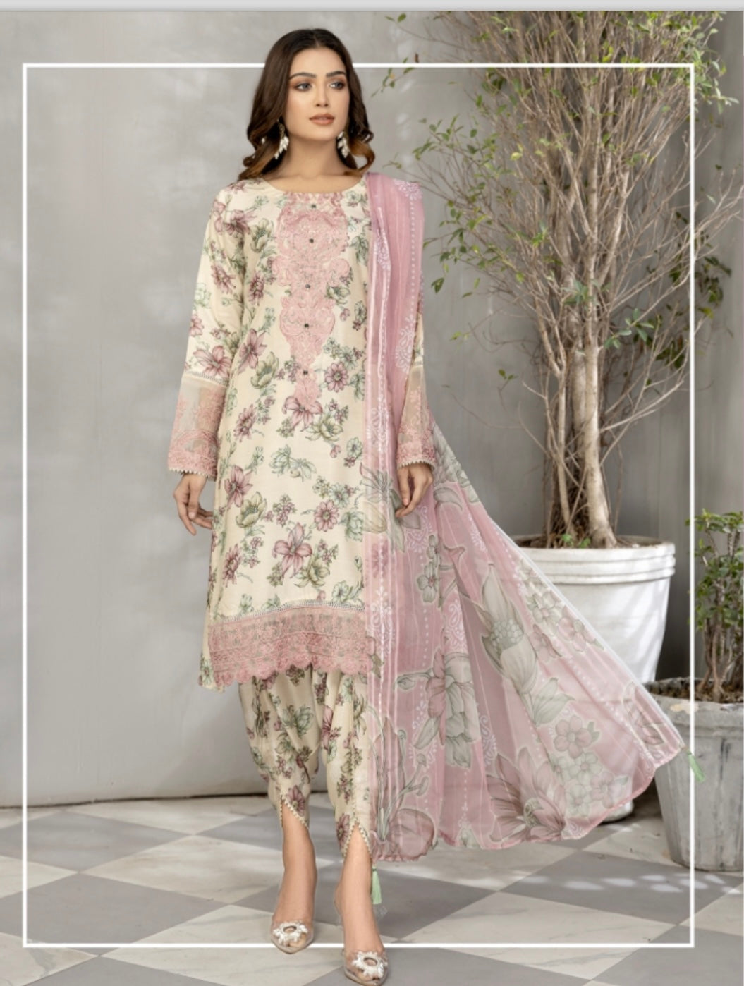 SEHAR BY SIMRANS | EMBROIDERED VISCOSE 3PC READYMADE | SV0131