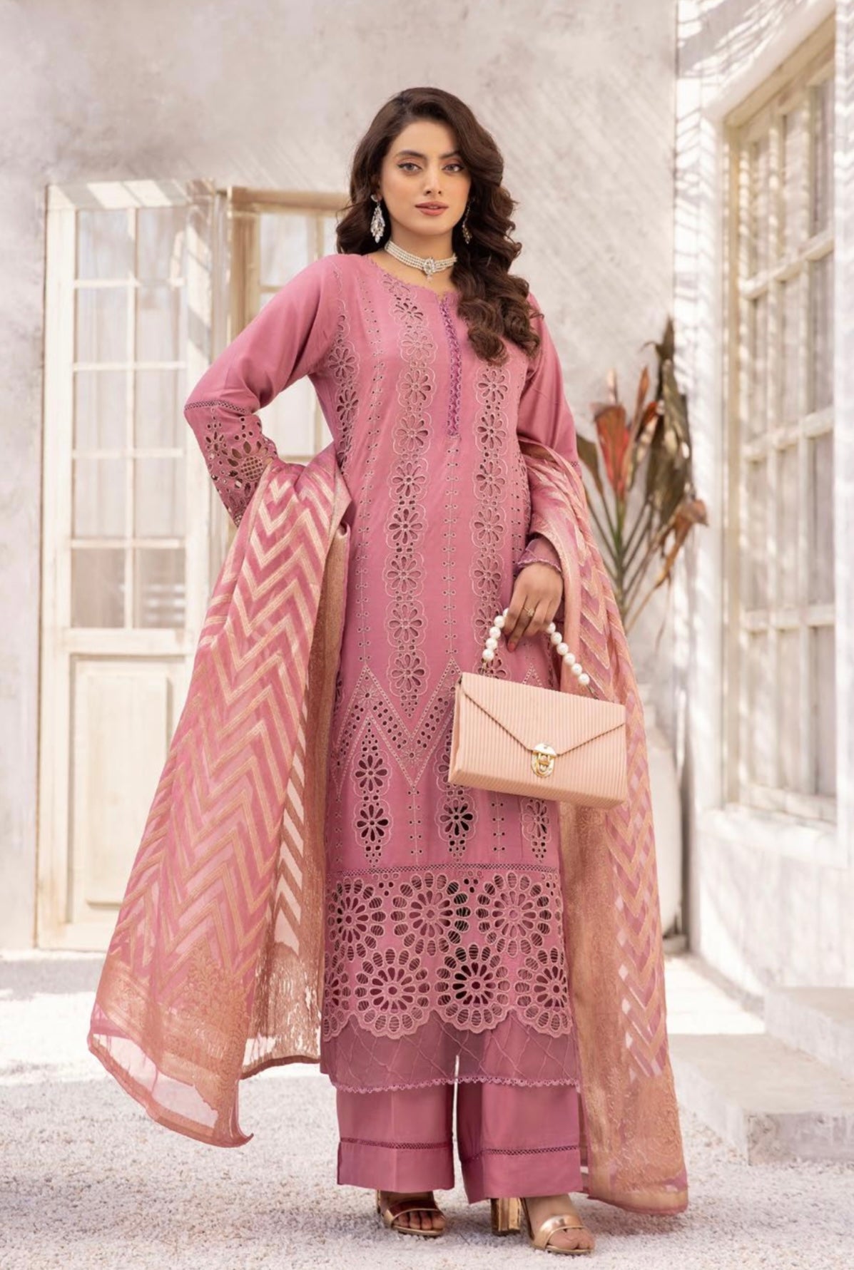 SIMRANS | IVY LASER CUT CHIKANKARI 3PC READYMADE | SM384