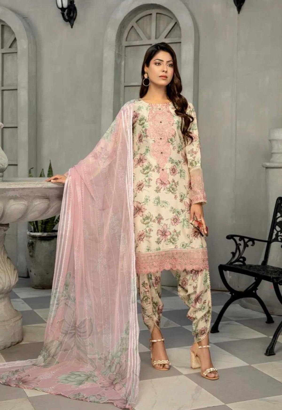 SEHAR BY SIMRANS | EMBROIDERED VISCOSE 3PC READYMADE | SV0131
