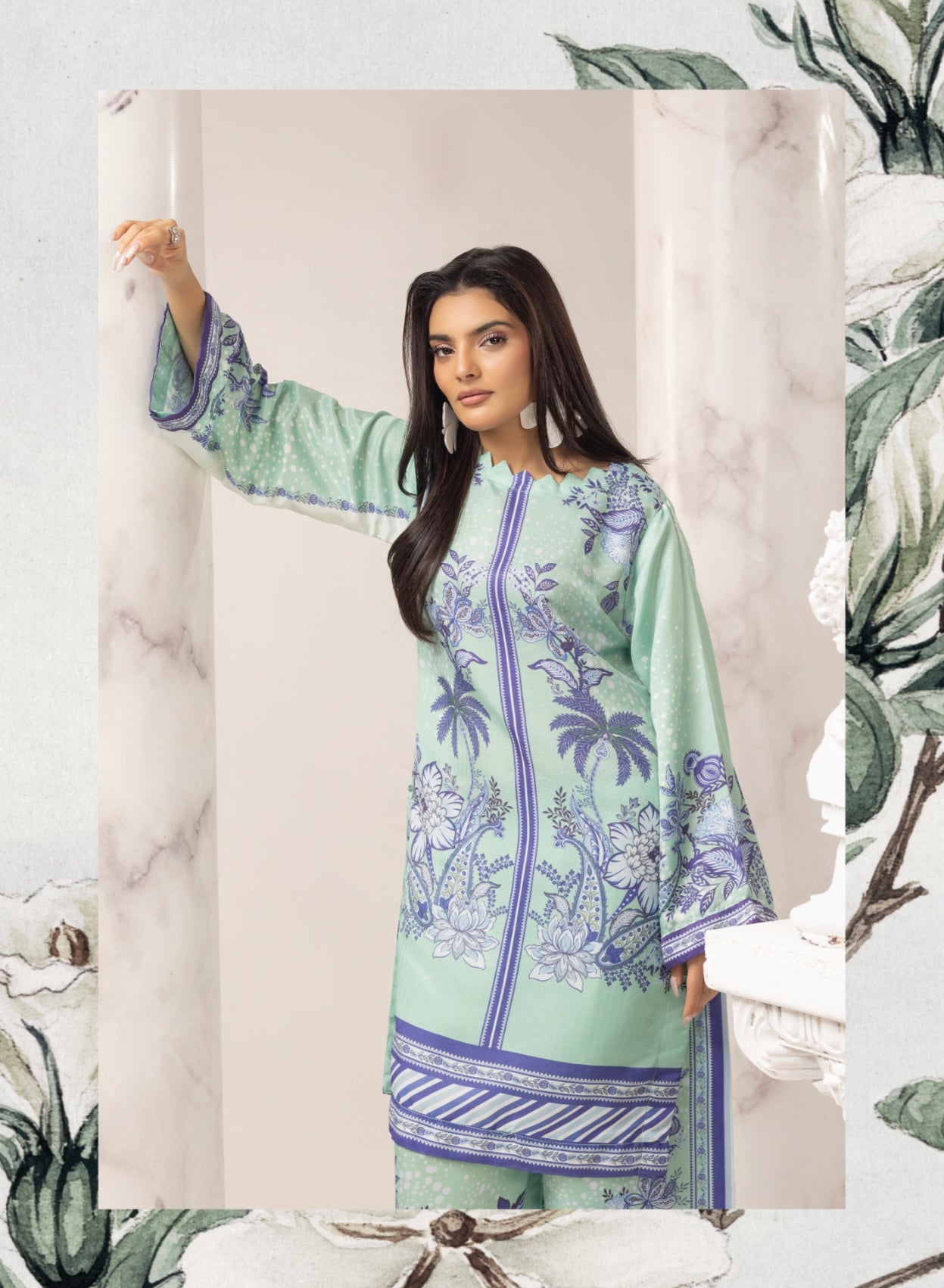 SOHO CHIC BY SIMRANS 2PC DIGITAL PRINTED READYMADE-SCS023