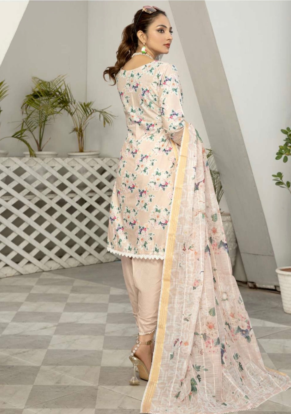 SIMRANS ‘PRINTKARI’ | EMBROIDERED COTTON 3PC READYMADE | SM402