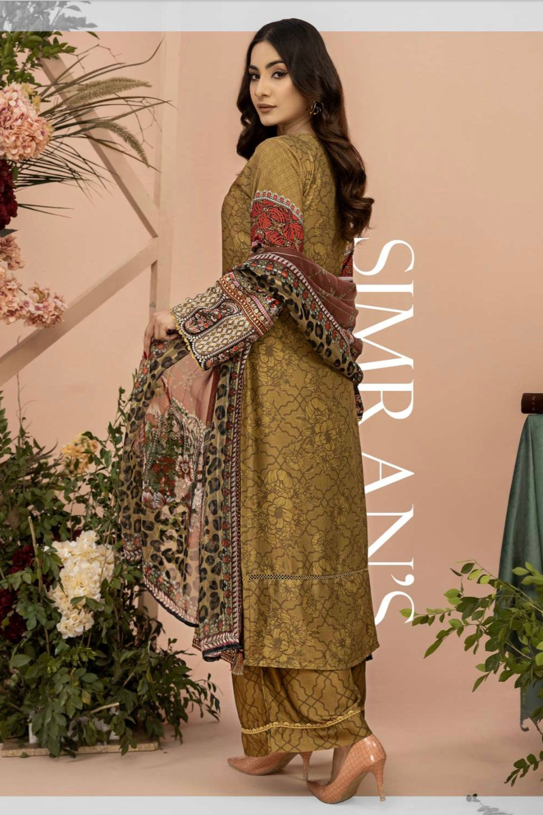 ZOHA BY SIMRANS DIGITAL EMBROIDERED SUiTS 3PC READYMADE- ZBSL-235