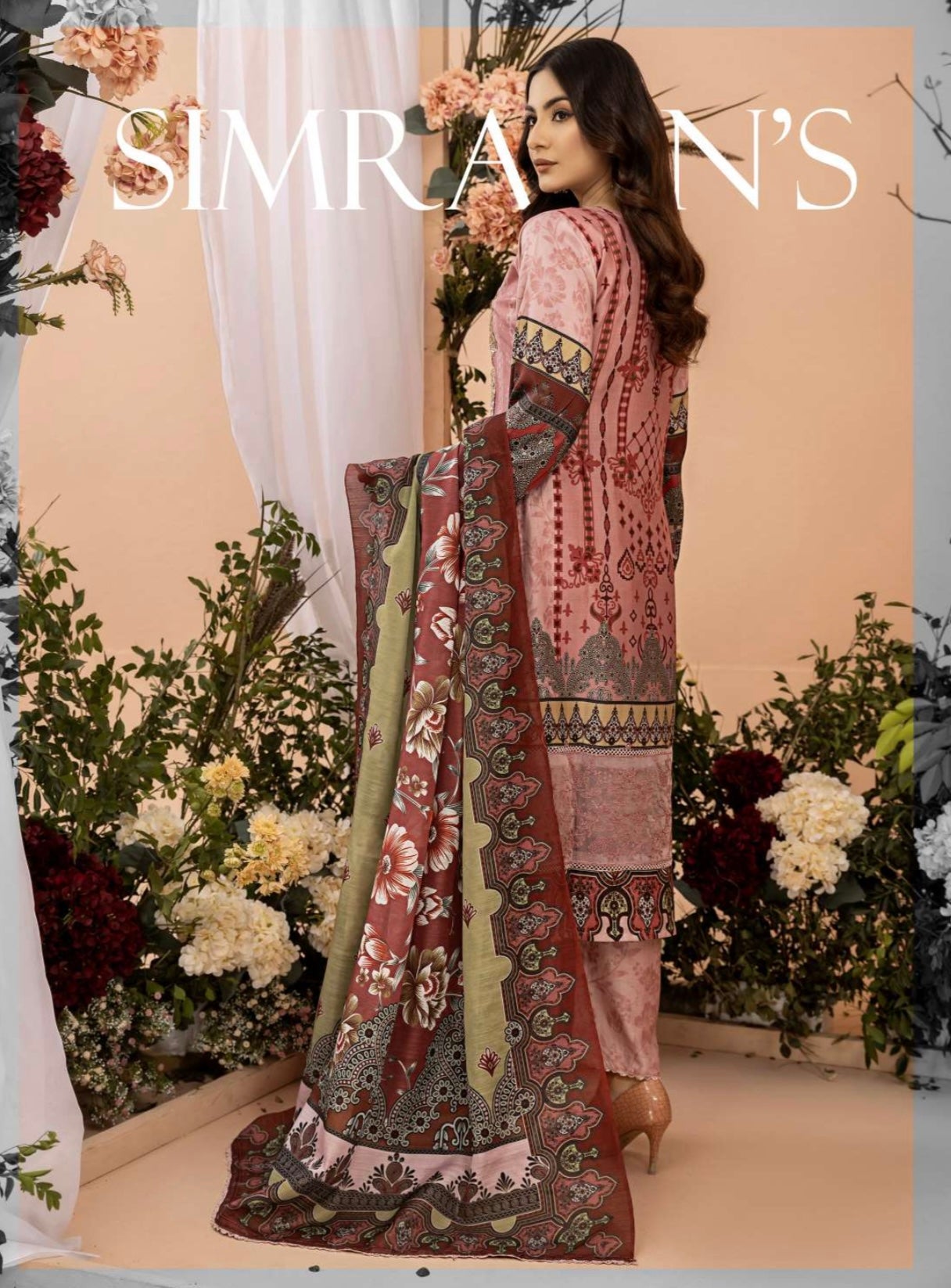 ZOHA BY SIMRANS DIGITAL EMBROIDERED SUiTS 3PC READYMADE- ZBSL-232