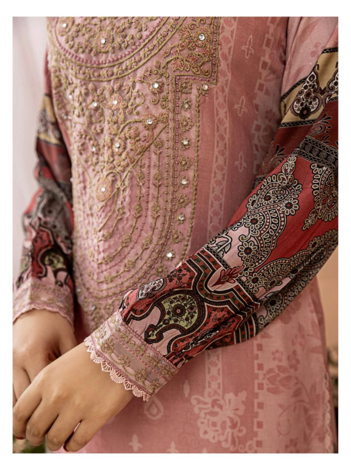 ZOHA BY SIMRANS DIGITAL EMBROIDERED SUiTS 3PC READYMADE- ZBSL-232