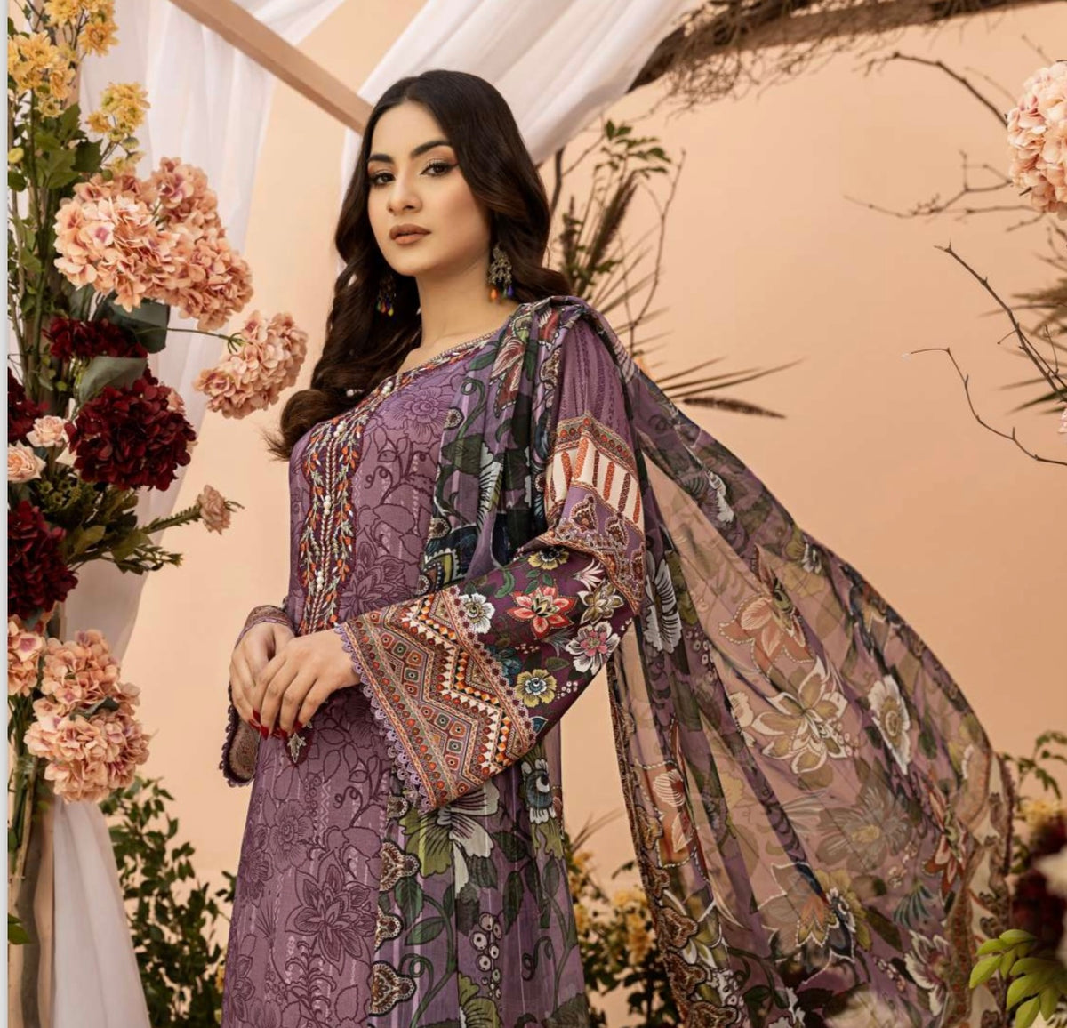 ZOHA BY SIMRANS DIGITAL EMBROIDERED SUiTS 3PC READYMADE- ZBSL-231