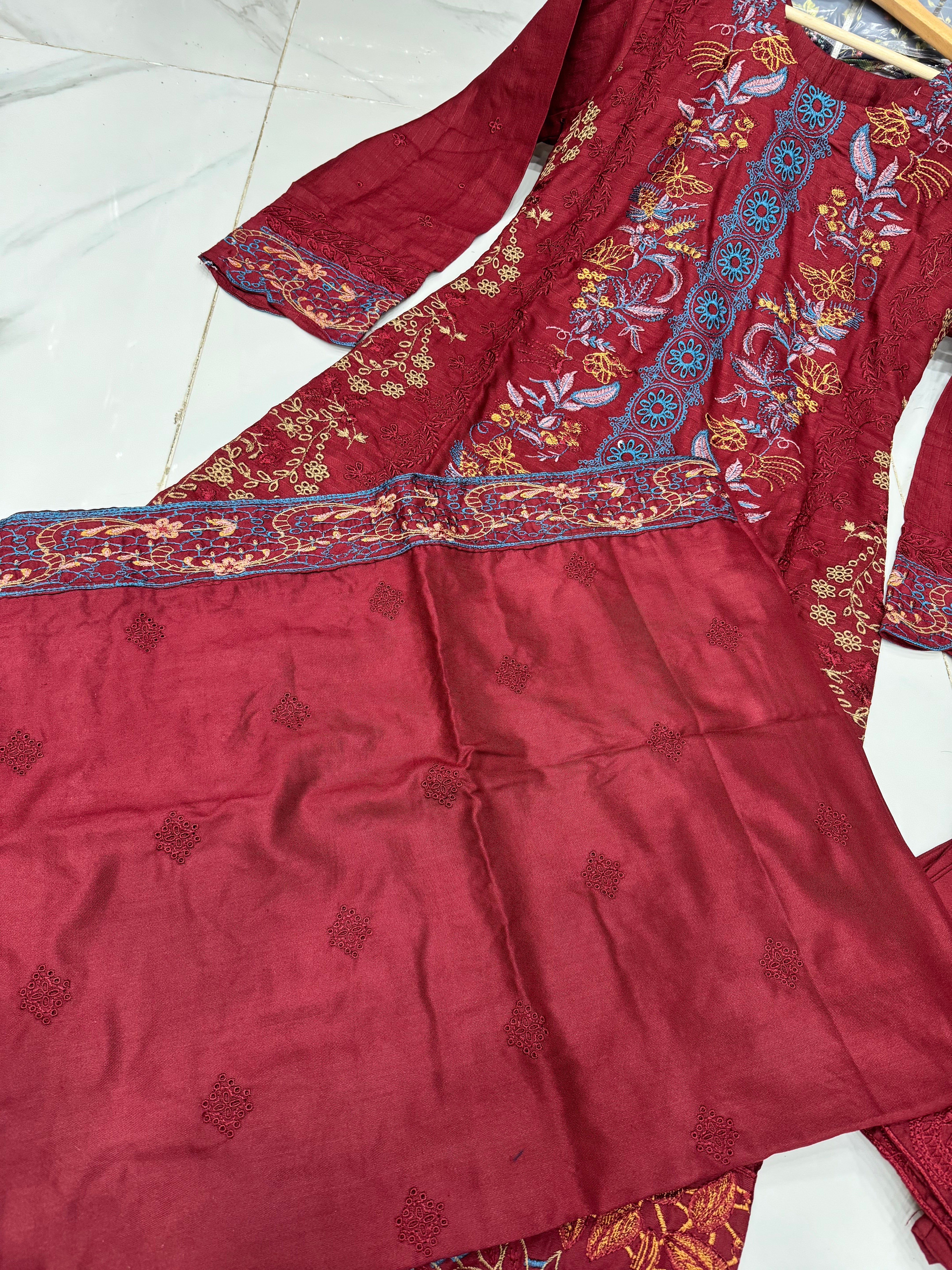 BAREEZE’ | EMBROIDERED DHANAK READYMADE| BDR129