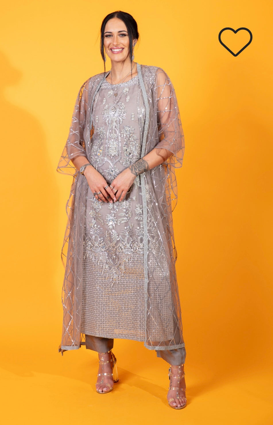 SIMRANS Aik Atelier Formal Embroidered Chiffon 3 Piece Dress ASC-3257