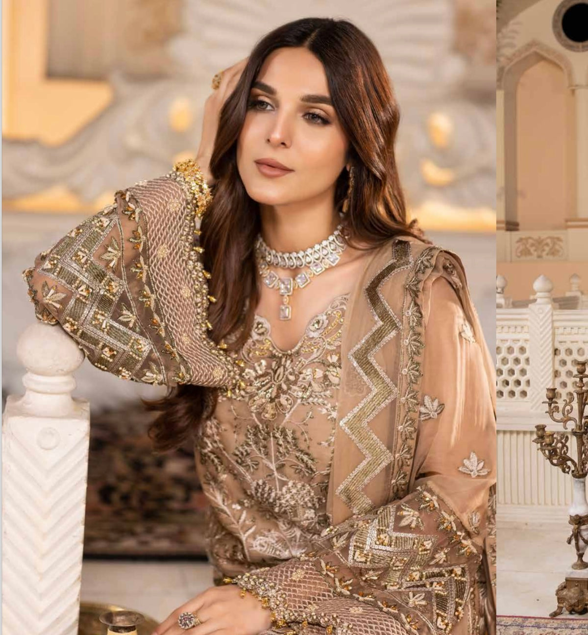 SIMRANS DASTAN EXCLUSIVE CHIFFON COLLECTION READYMADE GOLDEN GLAMOUR-01