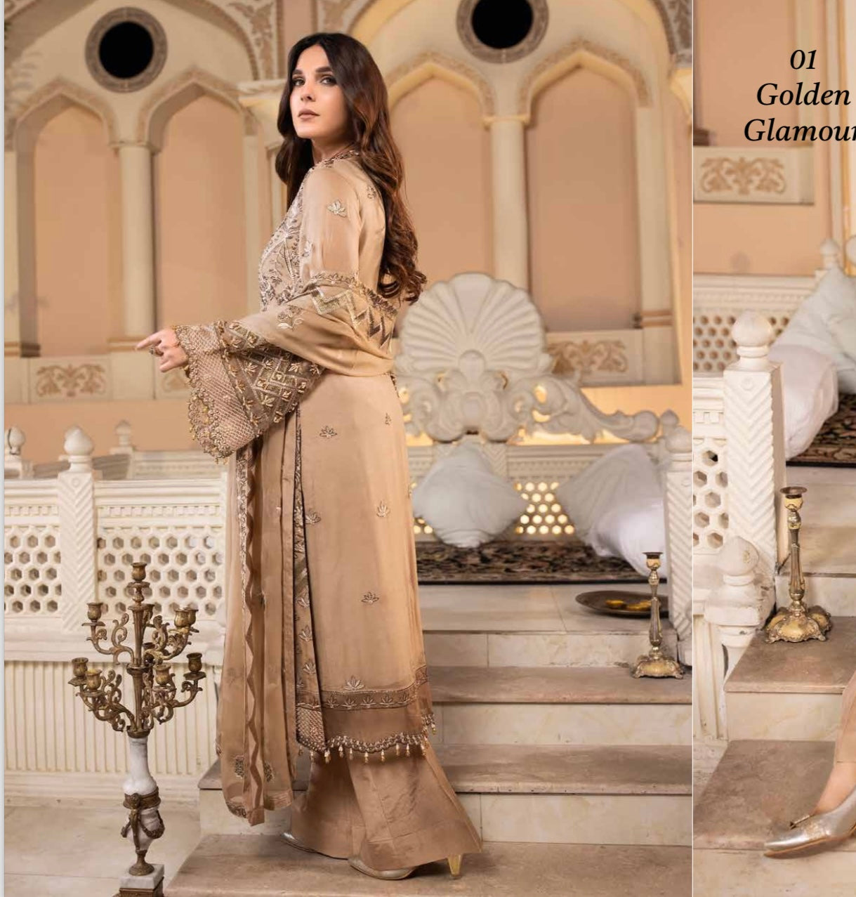 SIMRANS DASTAN EXCLUSIVE CHIFFON COLLECTION READYMADE GOLDEN GLAMOUR-01