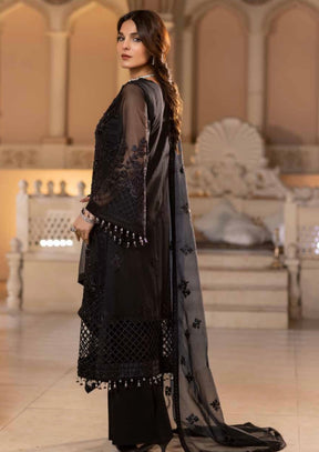 SIMRANS DASTAN EXCLUSIVE CHIFFON COLLECTION READYMADE CHARCOAL BLACK-04