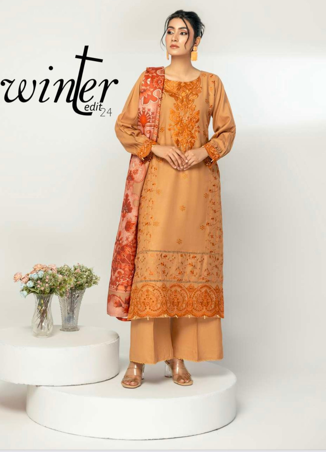 ALPINE BY SIMRANS 3PC EMBROIDERED WINTER EDIT-023