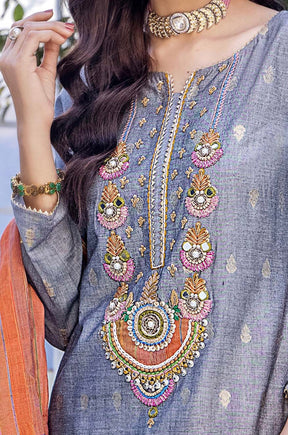 KHUDA BAKSH CREATIONS | EMBROIDERED 3PC READY TO WEAR | M-104