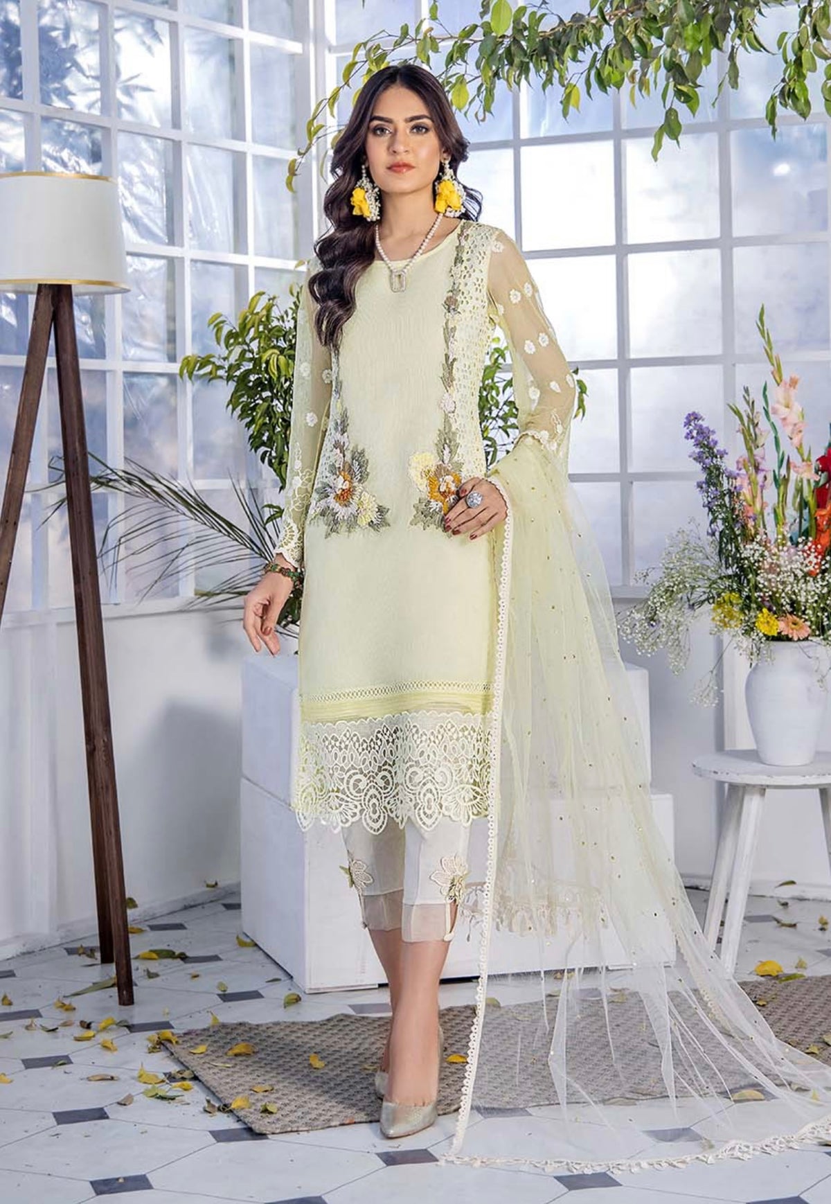 KHUDA BAKSH CREATIONS | EMBROIDERED 3PC READY TO WEAR | M-107