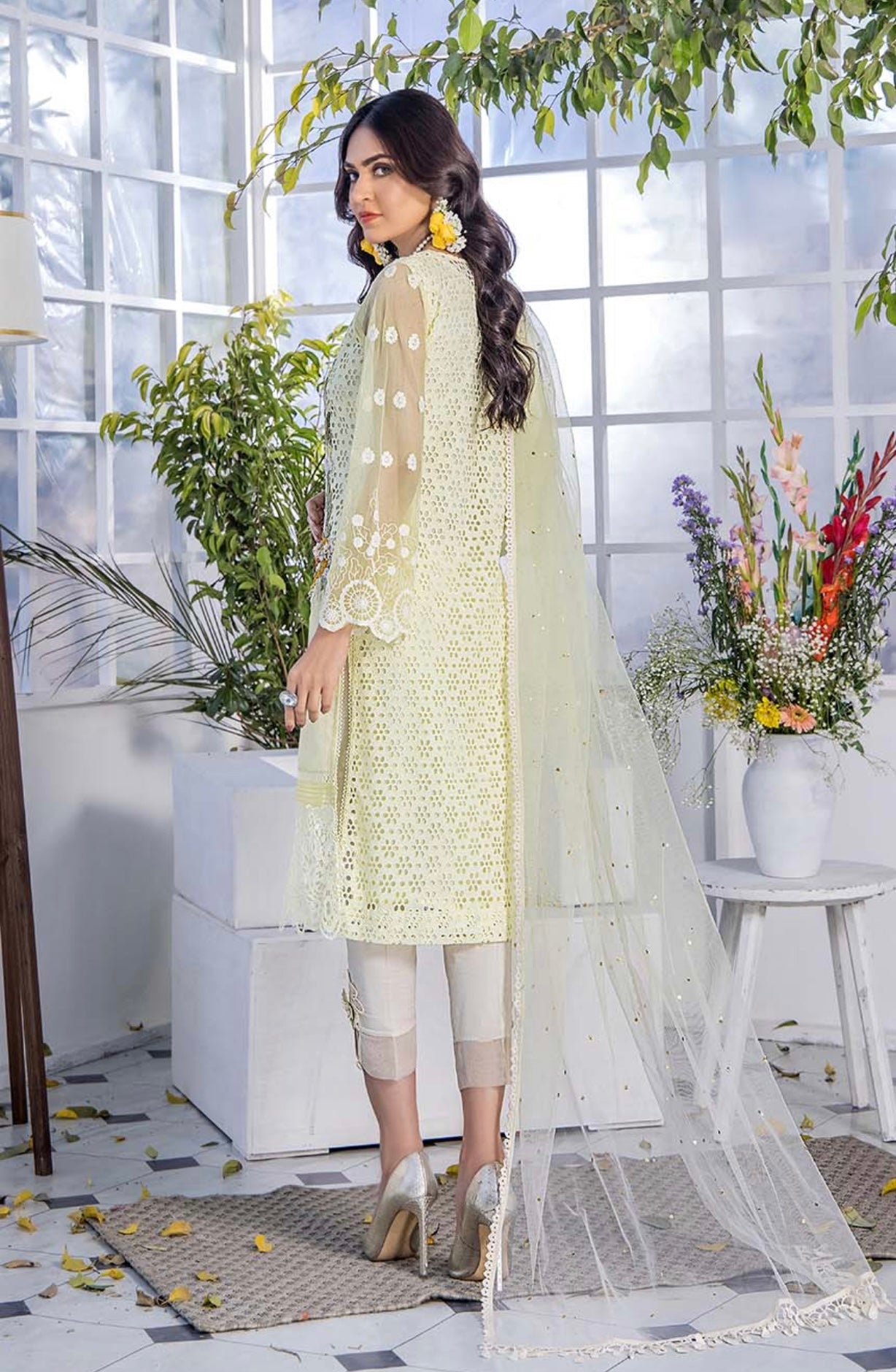 KHUDA BAKSH CREATIONS | EMBROIDERED 3PC READY TO WEAR | M-107