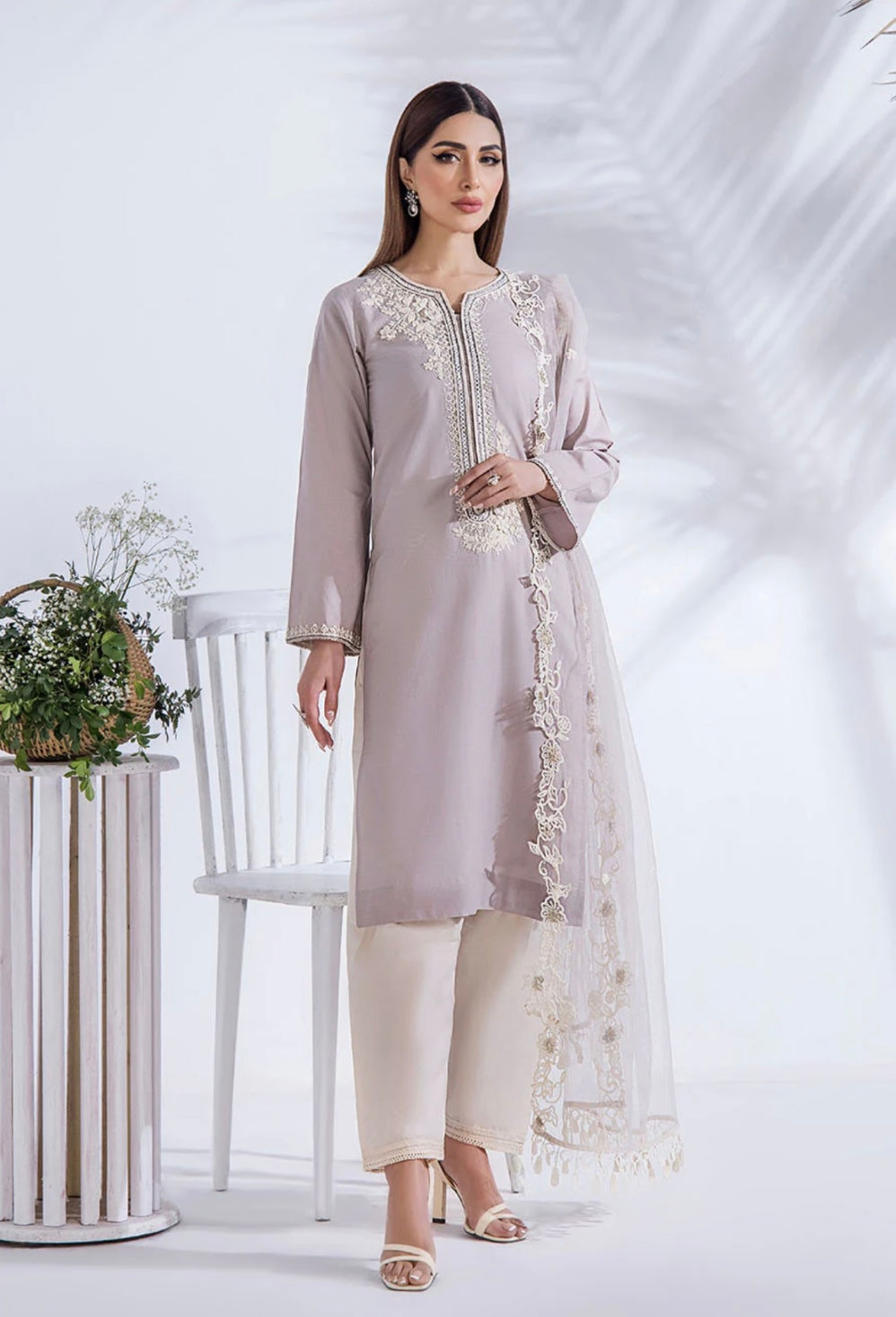 KHUDA BAKSH CREATIONS | EMBROIDERED 3PC READY TO WEAR | M-105