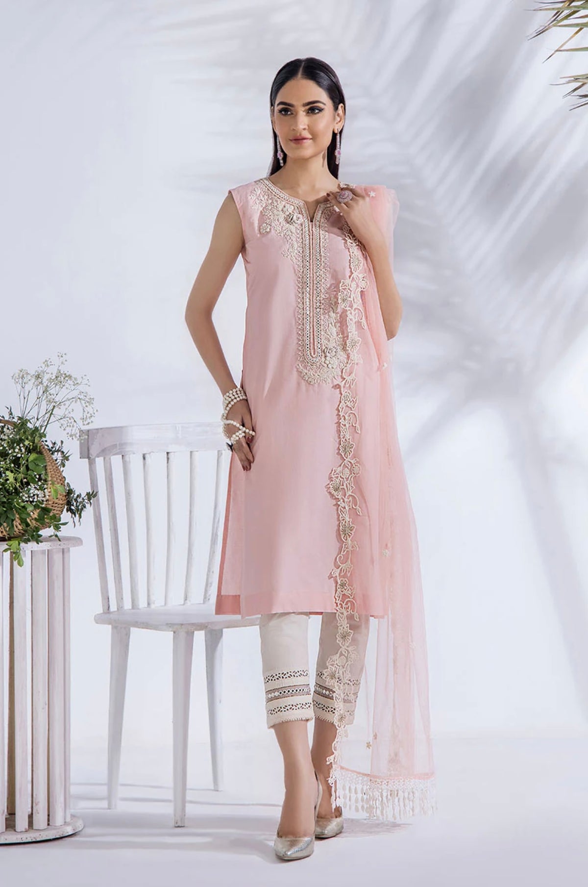 KHUDA BAKSH CREATIONS | EMBROIDERED 3PC READY TO WEAR | M-106
