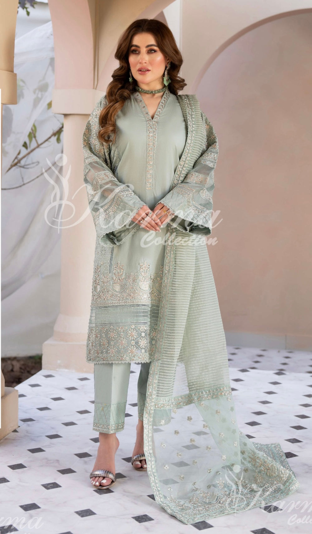 KARMA COLLECTION | EMBROIDERED COTTON READYMADE | KMA-1336