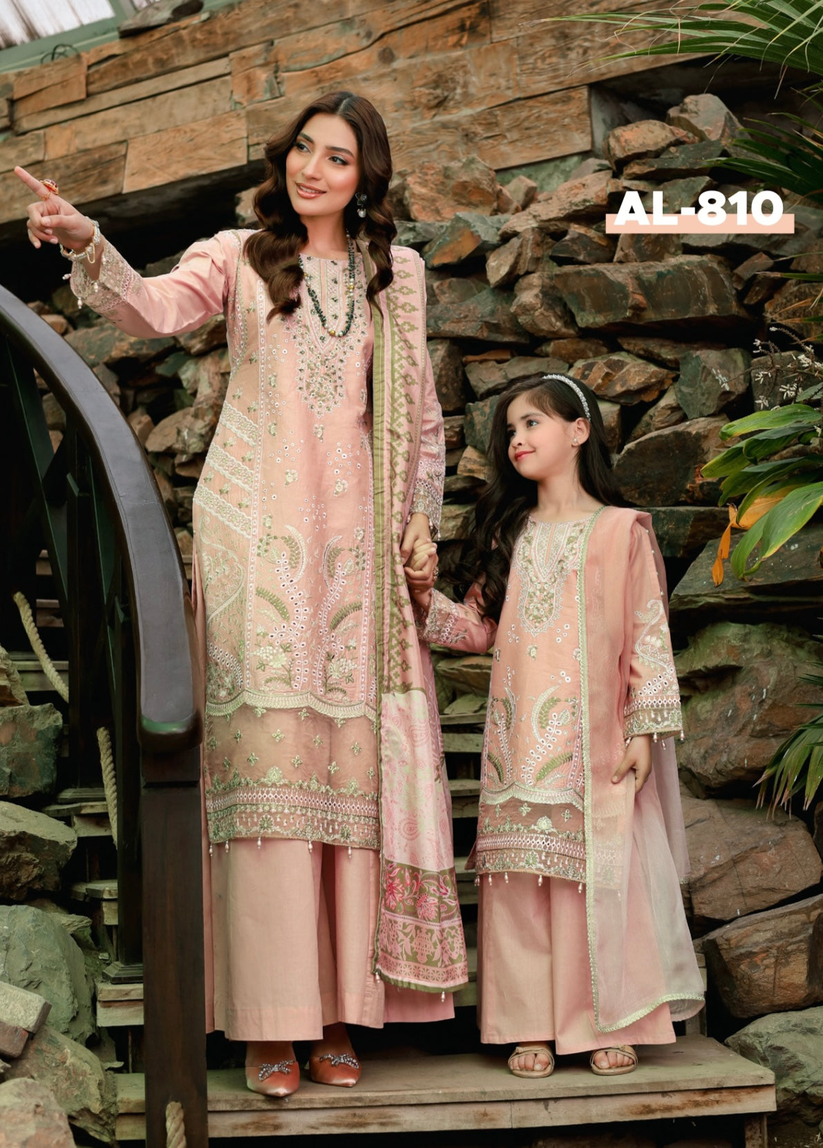 SIMRANS LUXURY LAWN MUMMY & ME/kids READYMADE-SEEL906