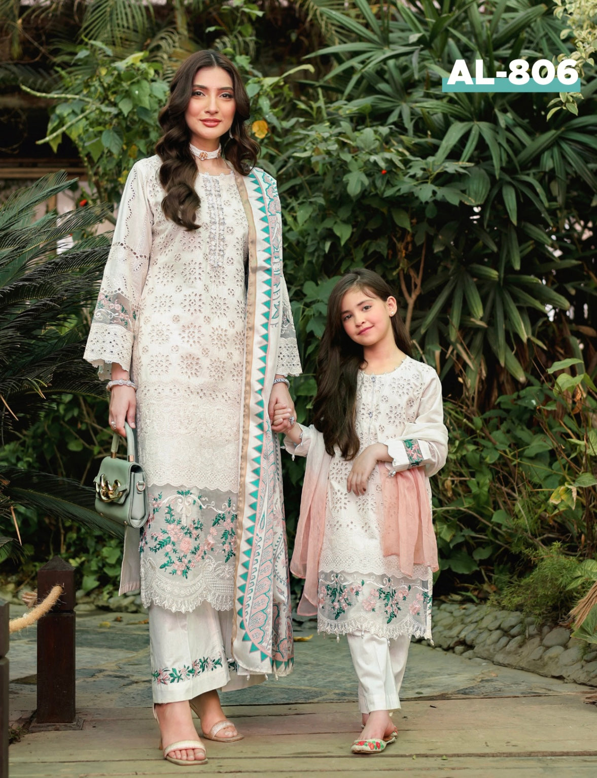 SIMRANS LUXURY LAWN MUMMY & ME/kids READYMADE-SEEL904