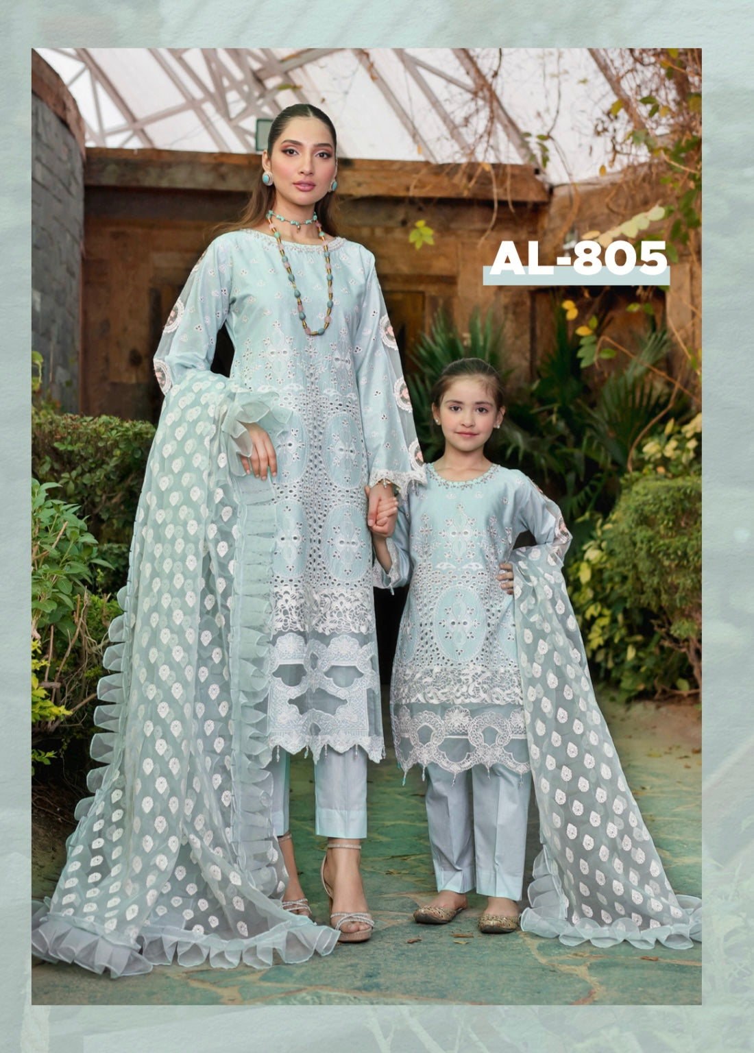 SIMRANS LUXURY LAWN MUMMY & ME/kids READYMADE-SEEL901