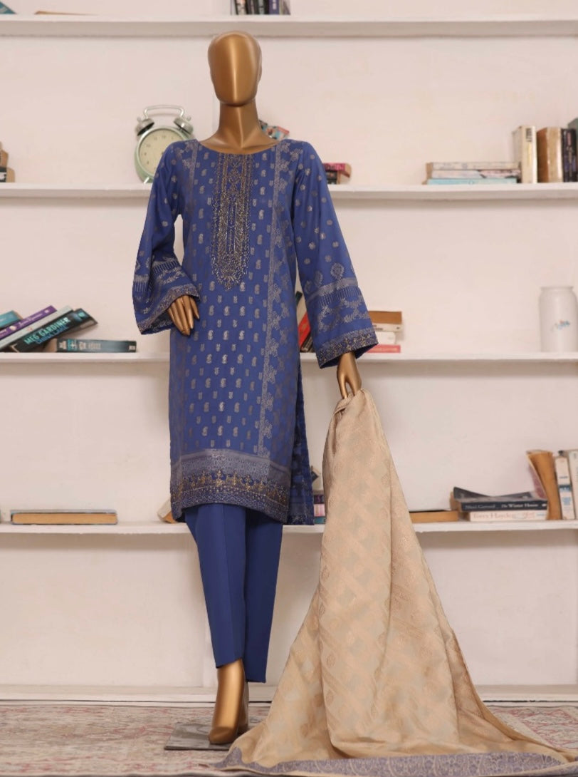 BIN SAEED | JACQUARD EMBROIDERED LAWN 3PC READY TO WEAR | BS253