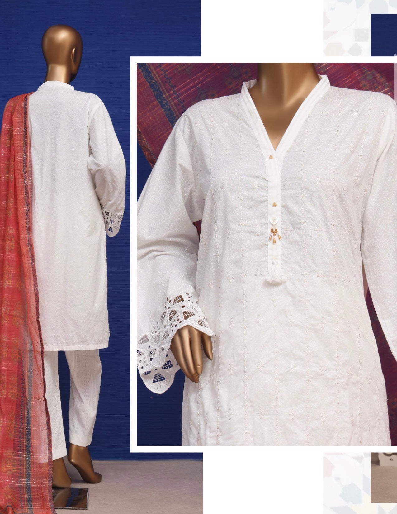 BIN SAEED | EMBROIDERED LAWN 3PC READY TO WEAR | BS158