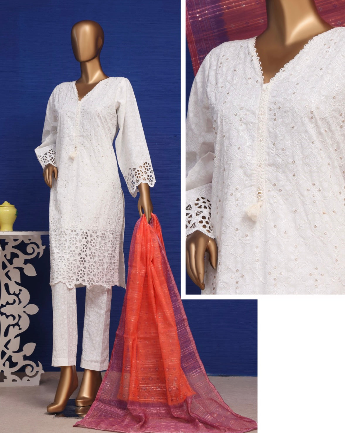 BIN SAEED | EMBROIDERED LAWN 3PC READY TO WEAR | BS156