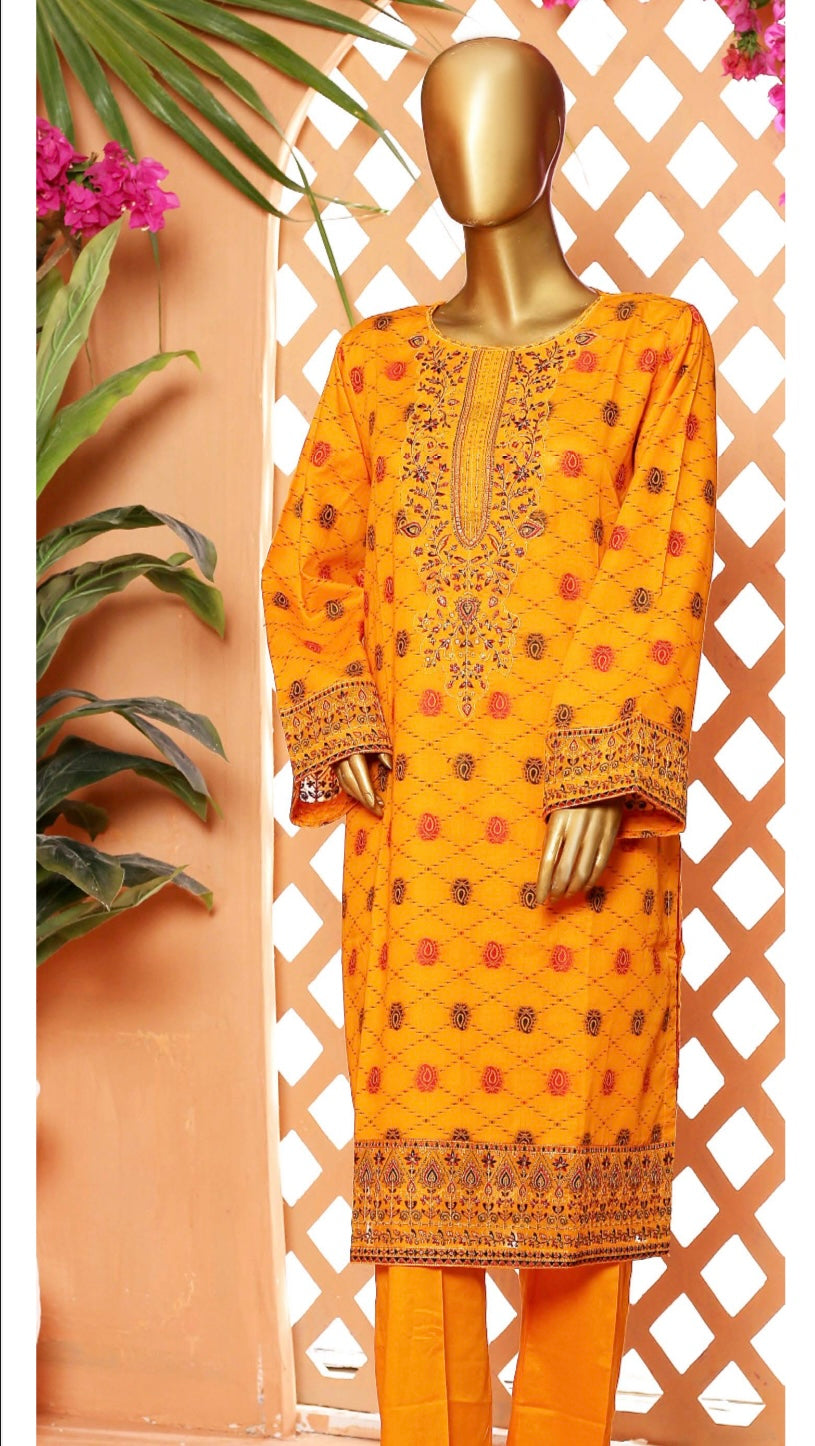 BIN SAEED | JACQUARD EMBROIDERED LAWN 2PC READY TO WEAR | BS789