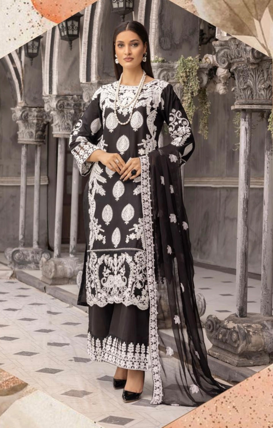 SIMRANS ‘KISMET’ | EMBROIDERED LINEN HANDWORK READYMADE | SM761