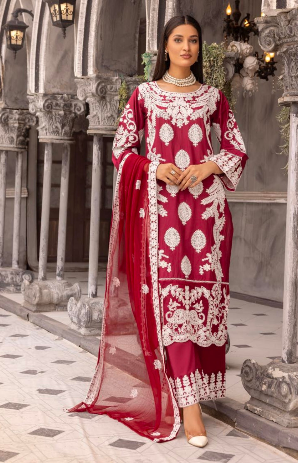 SIMRANS ‘KISMET’ | EMBROIDERED LINEN HANDWORK READYMADE | SM763