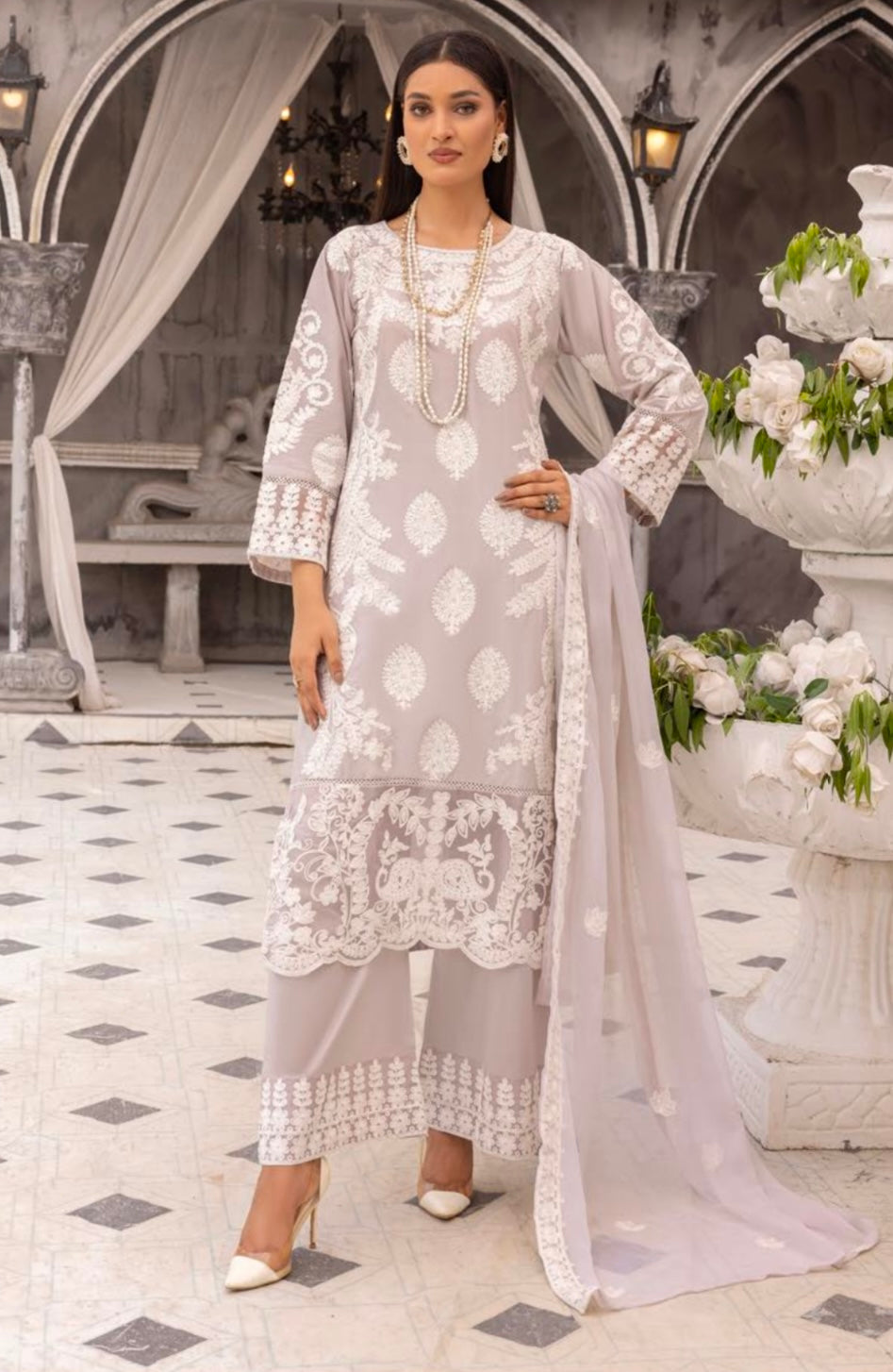 SIMRANS ‘KISMET’ | EMBROIDERED LINEN HANDWORK READYMADE | SM764